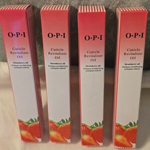 4 OPI Strawberry Cuticle Revitalizer Oil - Longer, Stronger Nails NIB